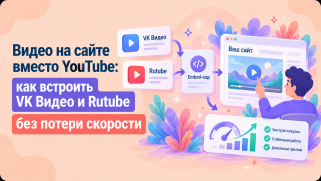Видео на сайте вместо YouTube: как встроить VK Видео и Rutube без потери скорости