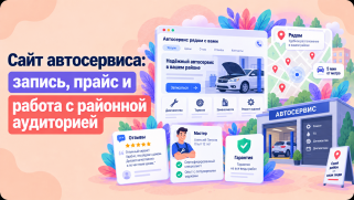 Сайт автосервиса: запись, прайс и работа с районной аудиторией